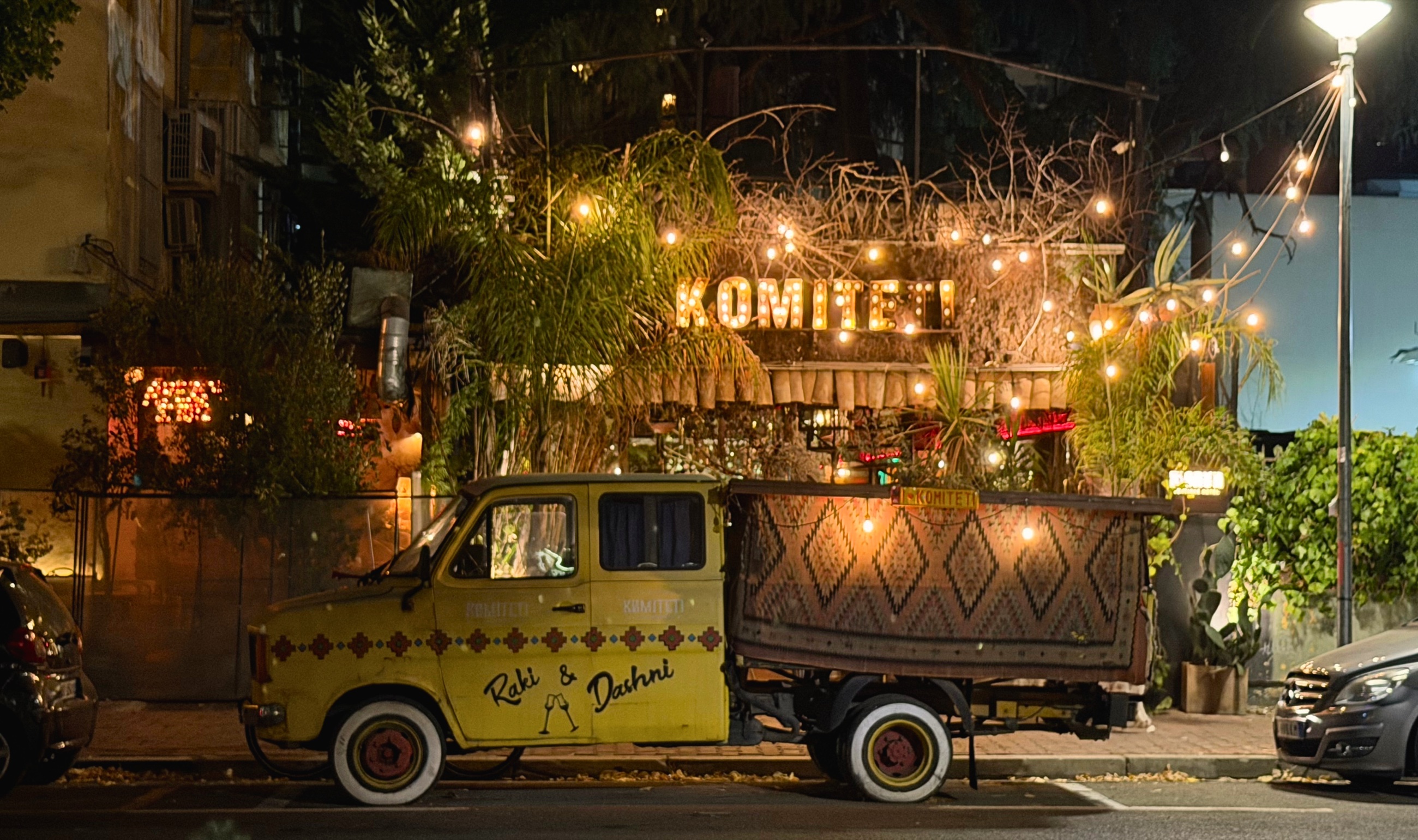Interior of Komiteti Kafe Muzeum Bar in Tirana.