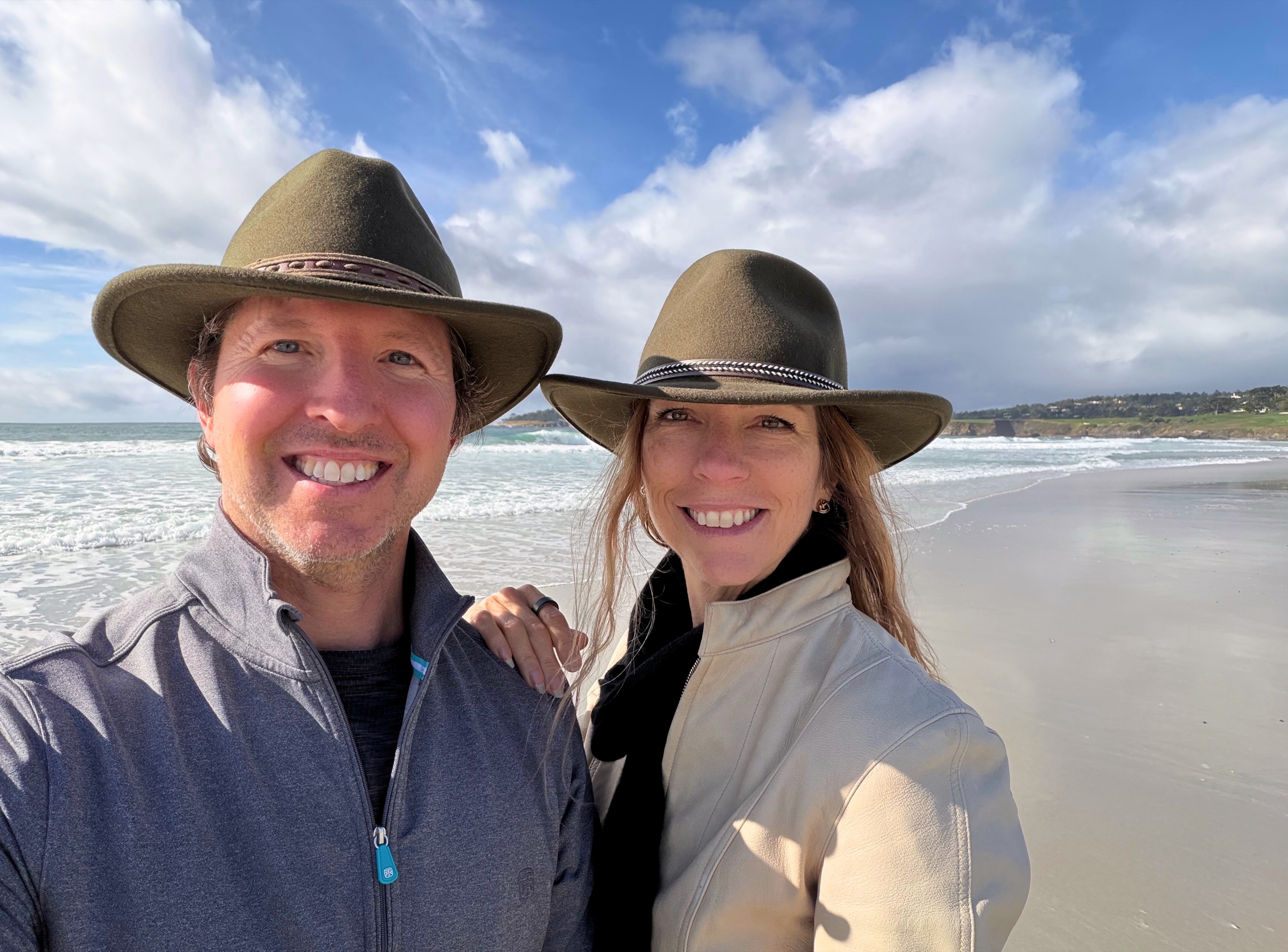 Carmel-by-the-Sea beach with the sky clearing after rain